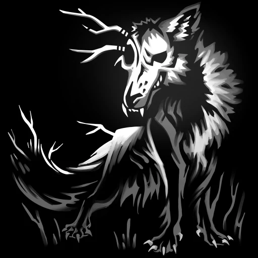 A Dark Forest wolf design
